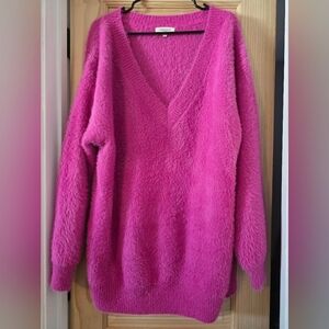 Cozy Pink V-Neck Sweater